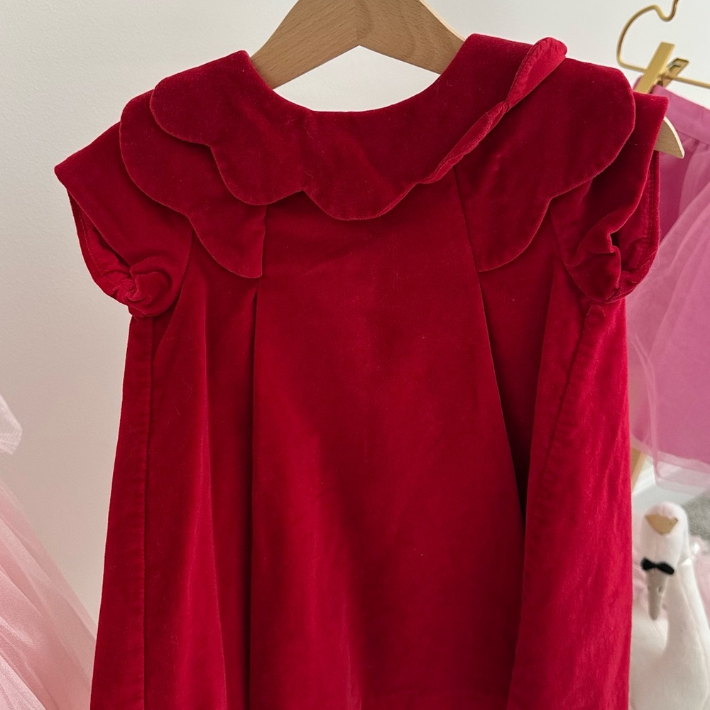 Jacadi Red Velvet Dress